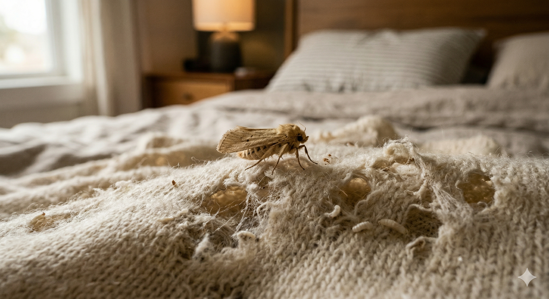 Motten in de slaapkamer: oorzaken, gezondheidsrisico's en bestrijding