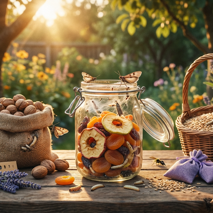 Aantasting door gedroogde fruitmotten: herkennen, veroorzaken en met succes bestrijden