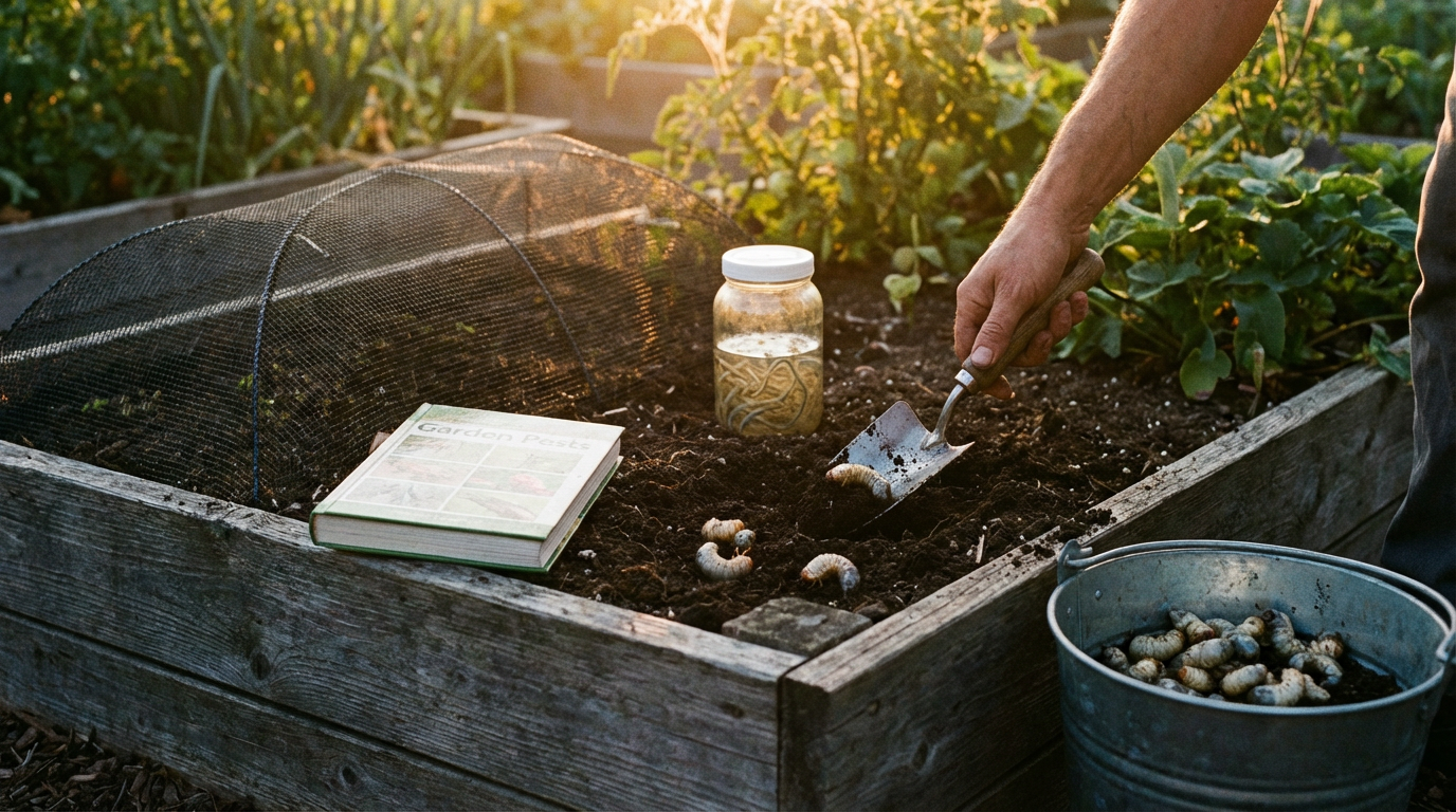 Dikke witte maden in verhoogde bedden: identificeren, bestrijden en voorkomen