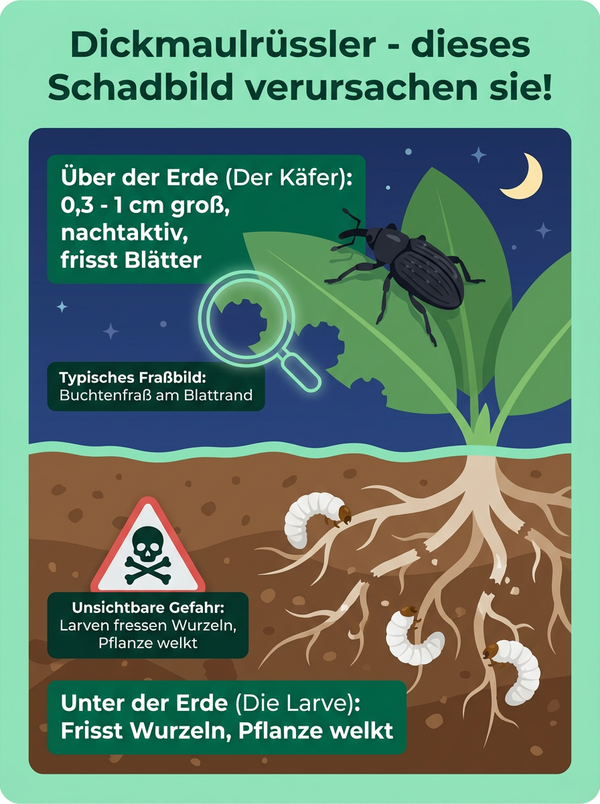 De zwartmondkever: gevaar boven en onder de grond