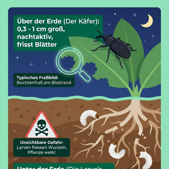 De zwartmondkever: gevaar boven en onder de grond
