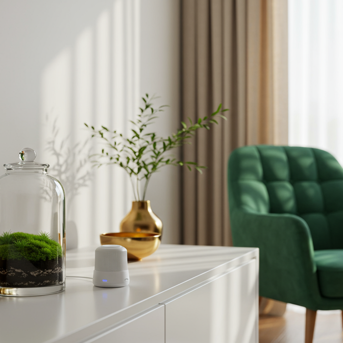 Aardse of muffe geur in het appartement