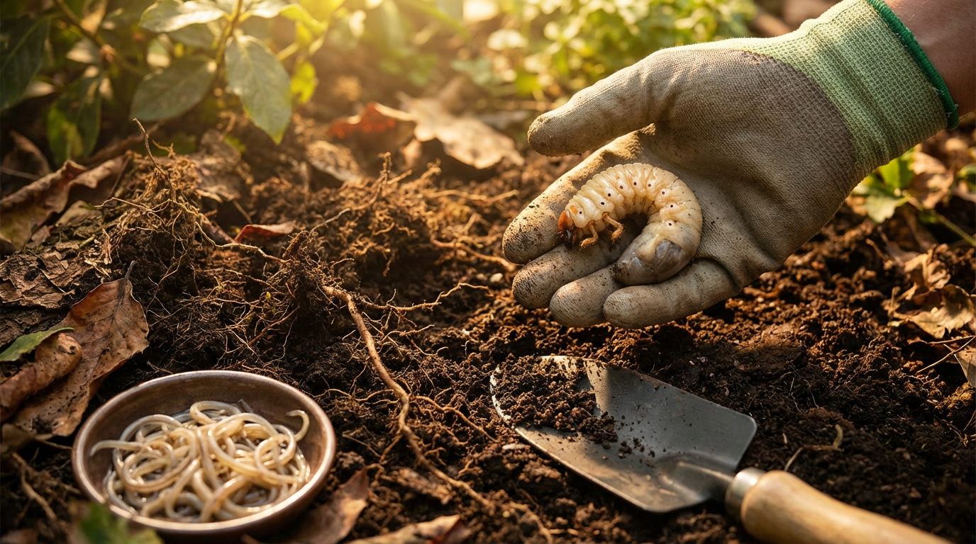 Larven van de meikever: het herkennen, begrijpen en ecologisch bestrijden van de rups