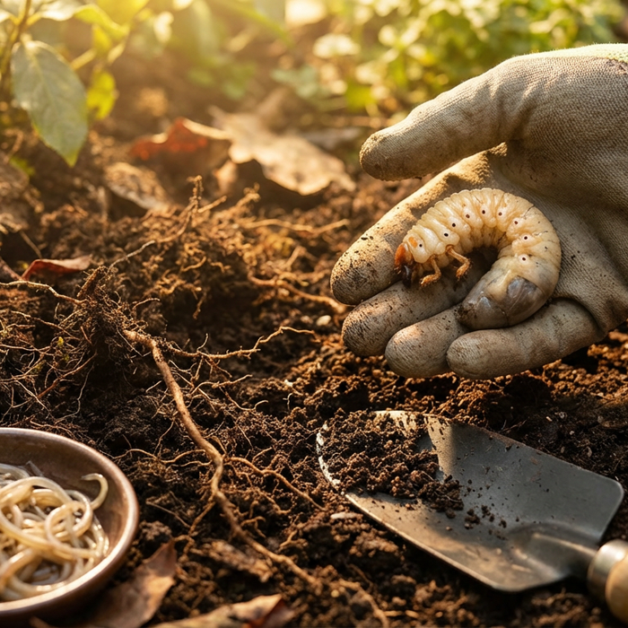 Larven van de meikever: het herkennen, begrijpen en ecologisch bestrijden van de rups