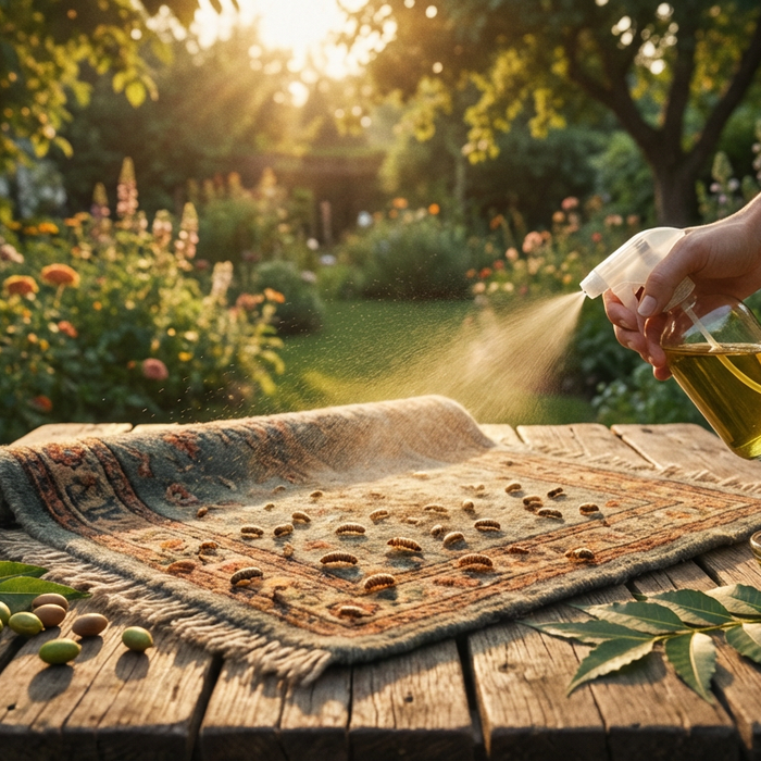 Neemolie tegen tapijtkevers: natuurlijke bestrijding van de larven