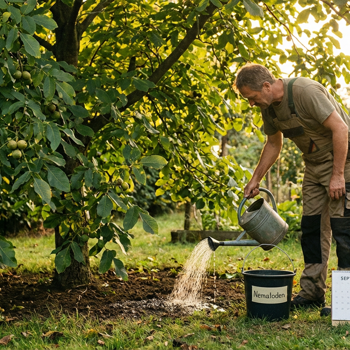 Nematoden tegen walnootfruitvlieg: toepassing, timing en tips