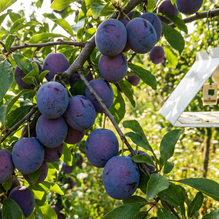 Pruimenmotten bestrijden met een feromoonval in de zonnige tuin