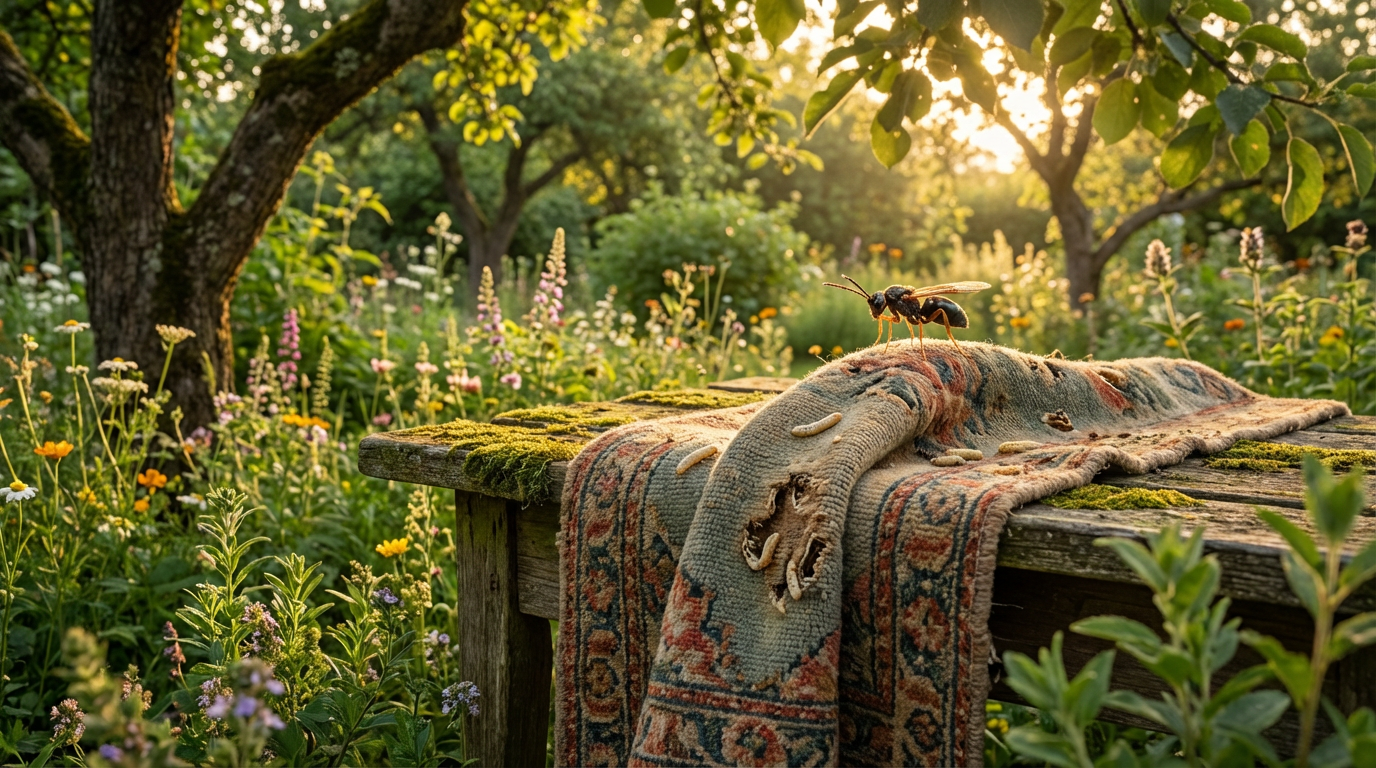 Sluipwespen tegen tapijtmotten: biologische redding voor waardevol textiel