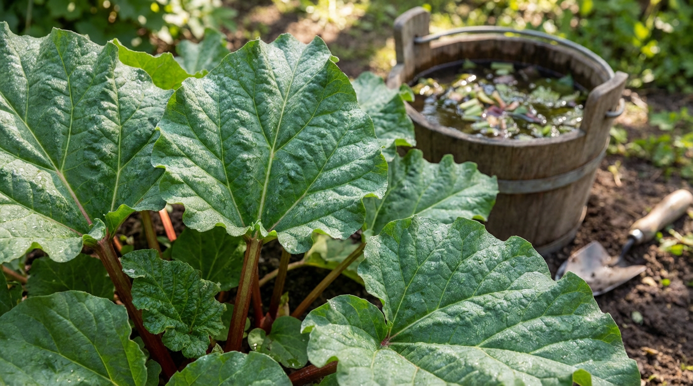 Rabarbermest tegen bladluizen: Natuurlijke hulp voor uw tuin