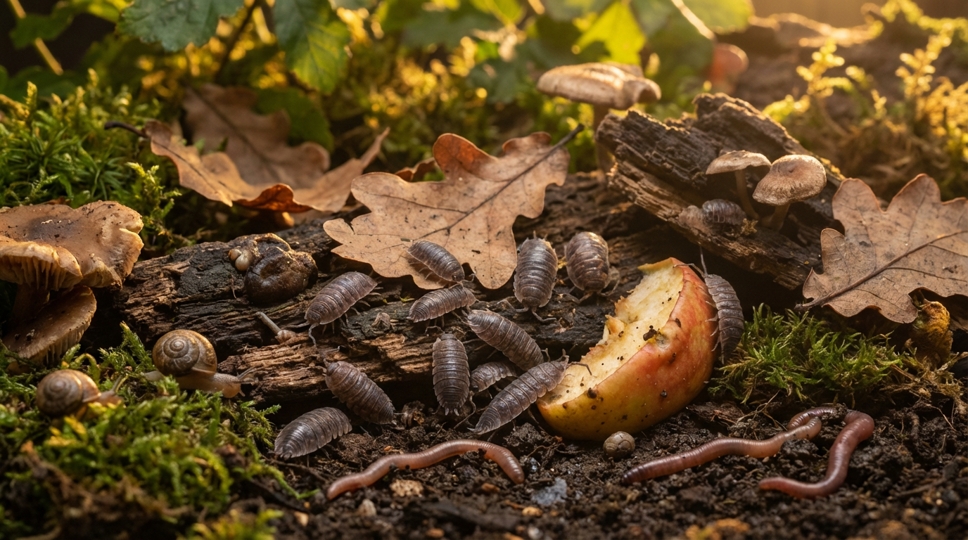 Wat eten pissebedden? Het menu met nuttige schaaldieren