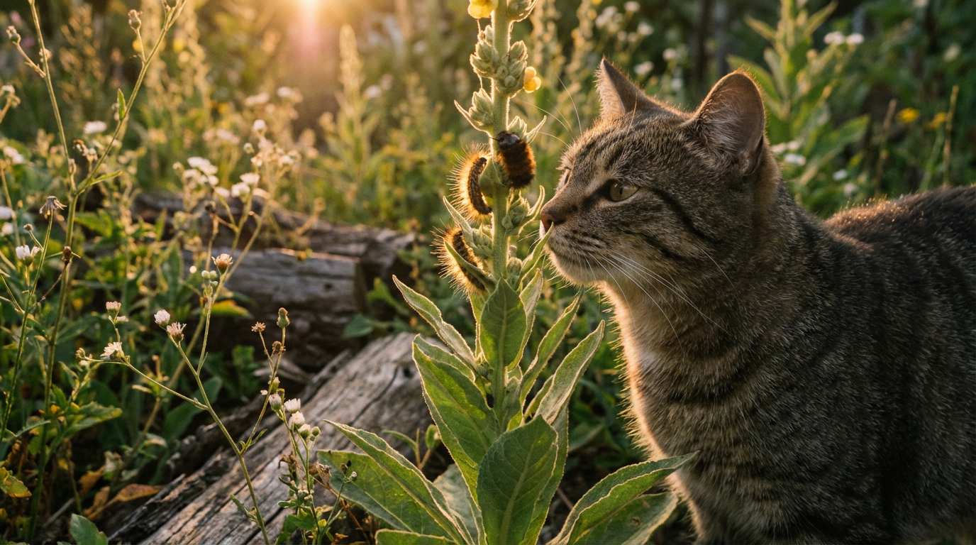 Wolbladige onkruidkever & kat: Gevaar door larvenharen?