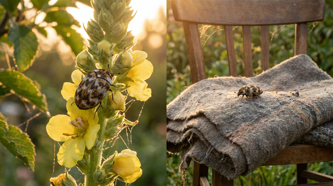 Wolbladige bloemkever Tapijtkever Verschil: de exacte bepaling