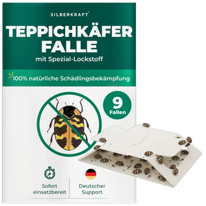 Teppichkäferfalle mit Spezial-Lockstoff - Silberkraft