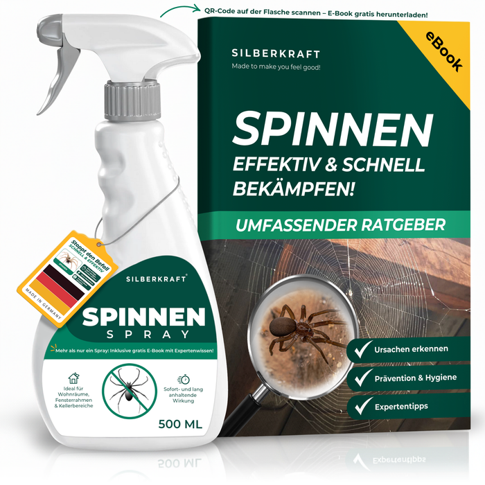 Spinnenspray tegen spinnen en insecten - effectieve spinnenafstotende spray voor huis, kelder, balkon en terras