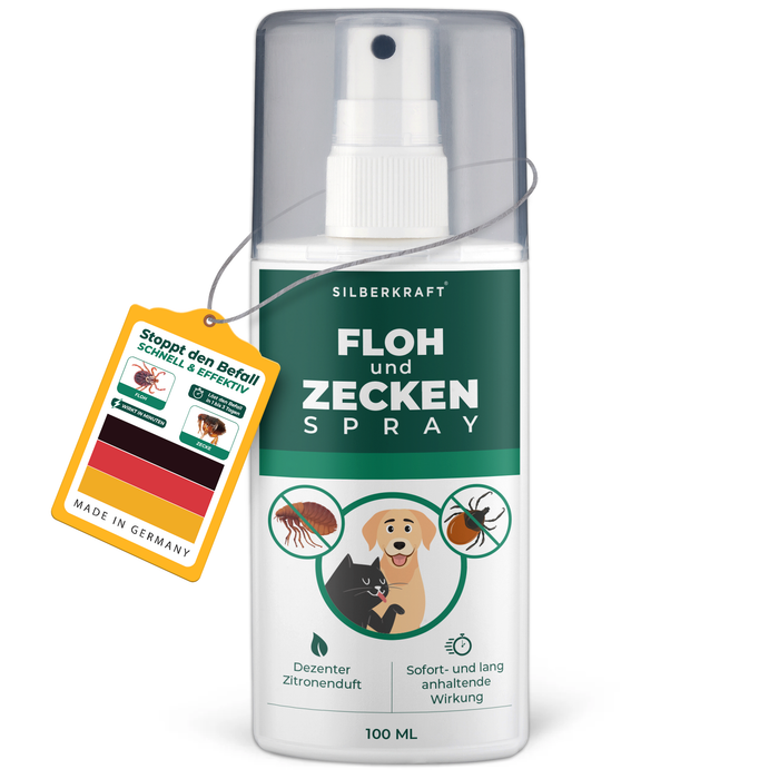 Vlooien- en tekenspray voor honden en katten - Silberkraft