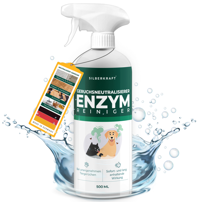 Enzymreiniger Katzen- und Hundeurin sowie Tiergerüche - Silberkraft