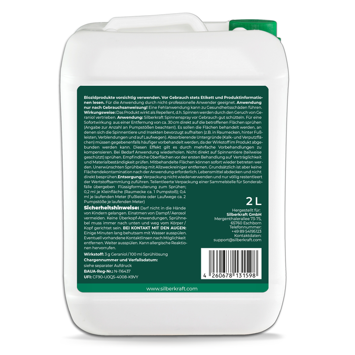 Spinnenspray - Anti Spinnen Mittel - Silberkraft