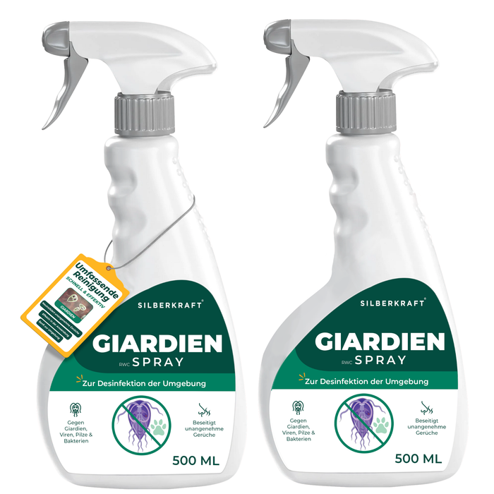 Giardia spray tegen Giardia, bacteriën, virussen & schimmels inclusief gratis eBook - Silberkraft