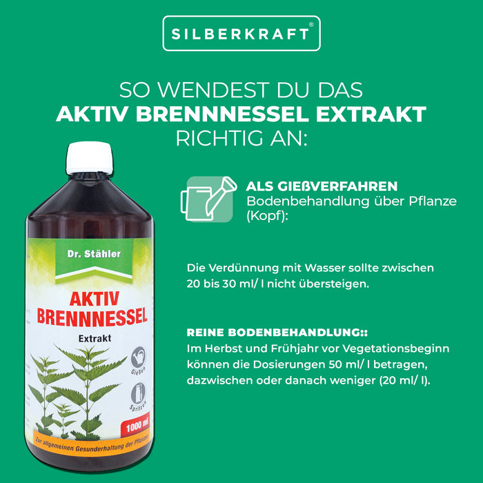 Aktiv Brennnessel Extrakt - Natürliche Pflanzenstärkung für gesundes Wachstum - Silberkraft