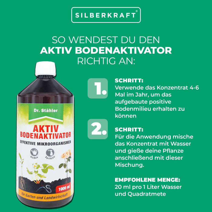 Aktiv Bodenaktivator - Effektive Mikroorganismen für ein gesundes Bodenmilieu - Silberkraft