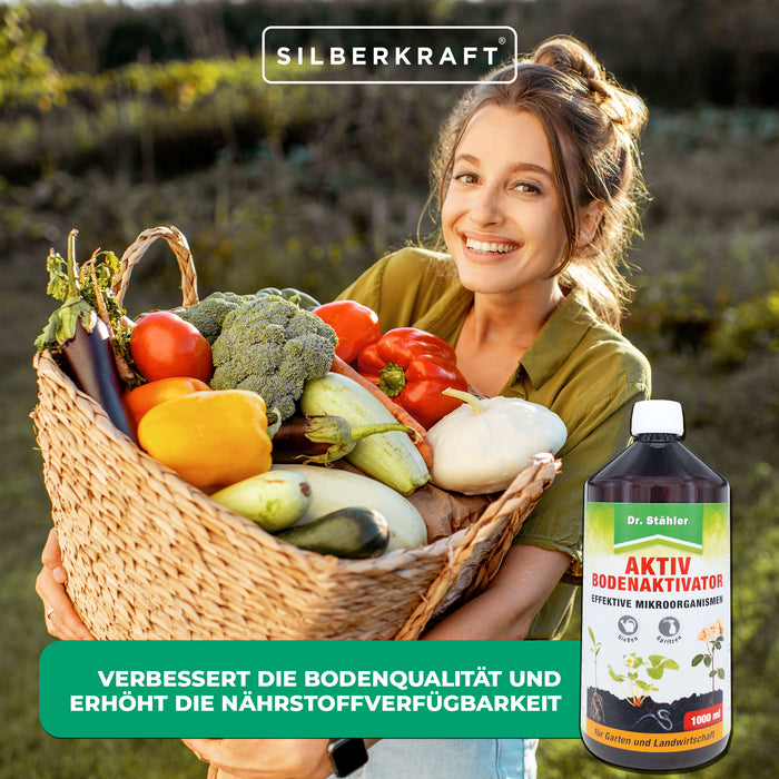 Aktiv Bodenaktivator - Effektive Mikroorganismen für ein gesundes Bodenmilieu - Silberkraft