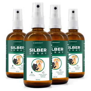 Kolloidales Silberspray 100 ml - Spray zur Wundheilung - Hautpflege bei Ungezieferbefall, Juckreiz, Infektionen, Entzündungen - für Hunde, Katzen, Nagetiere und andere Haustiere - Silberkraft