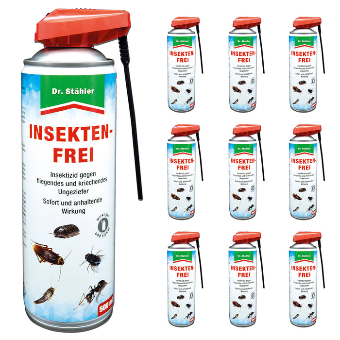 Effectieve insectenvrije spray: Direct werkend universeel insecticide tegen vliegende en kruipende insecten in huis - Silberkraft