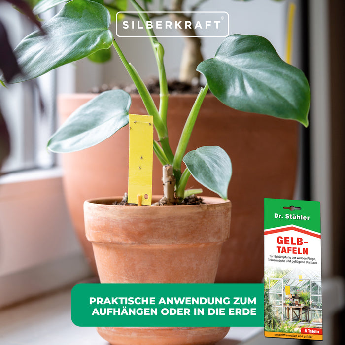 Effectieve gele panelen voor ongediertebestrijding voor kamer- en wintertuinplanten - Silberkraft