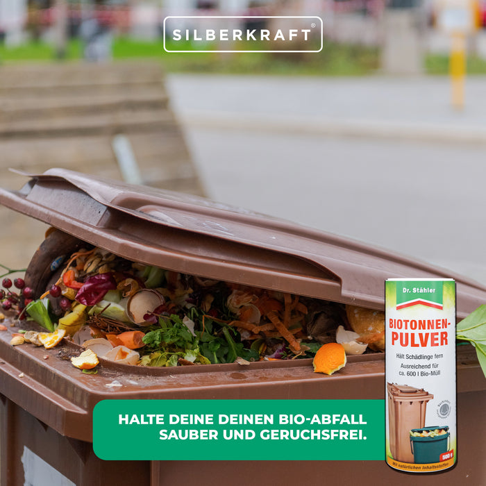 Bio-Tonnenpulver gegen unangenehme Gerüche und Schädlinge - Silberkraft