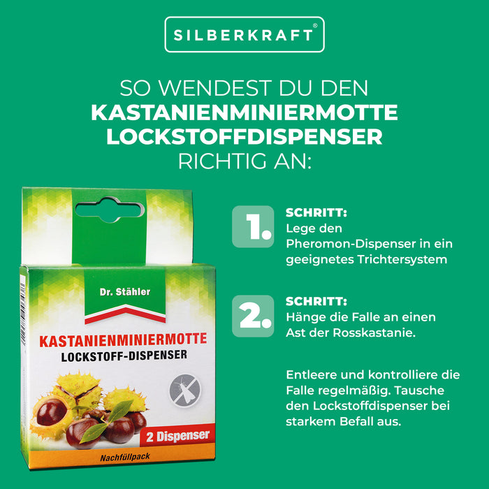 Kastanienminiermotte Lockstoffdispenser - Schutz für die Rosskastanie - Silberkraft