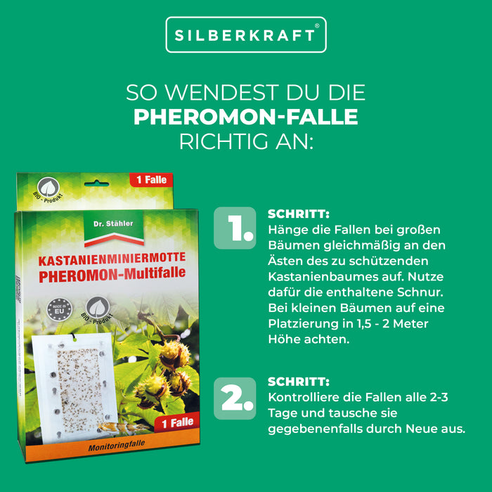 Effektive Kastanienminiermotten-Pheromon-Multifalle für alle Kastanienarten - Silberkraft