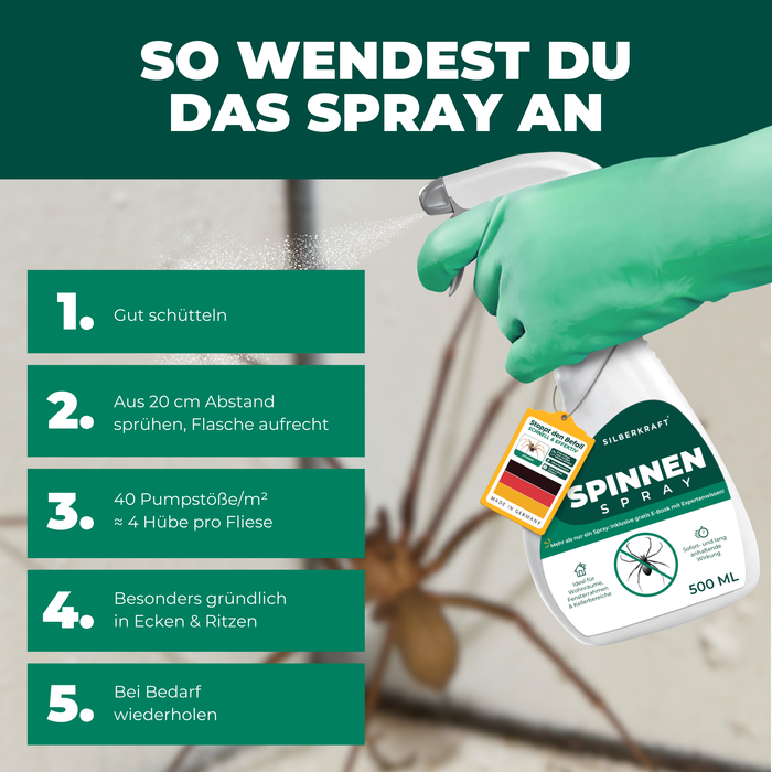 Hoe u spinnenspray correct gebruikt – instructies voor veilige en effectieve spinnenbestrijding