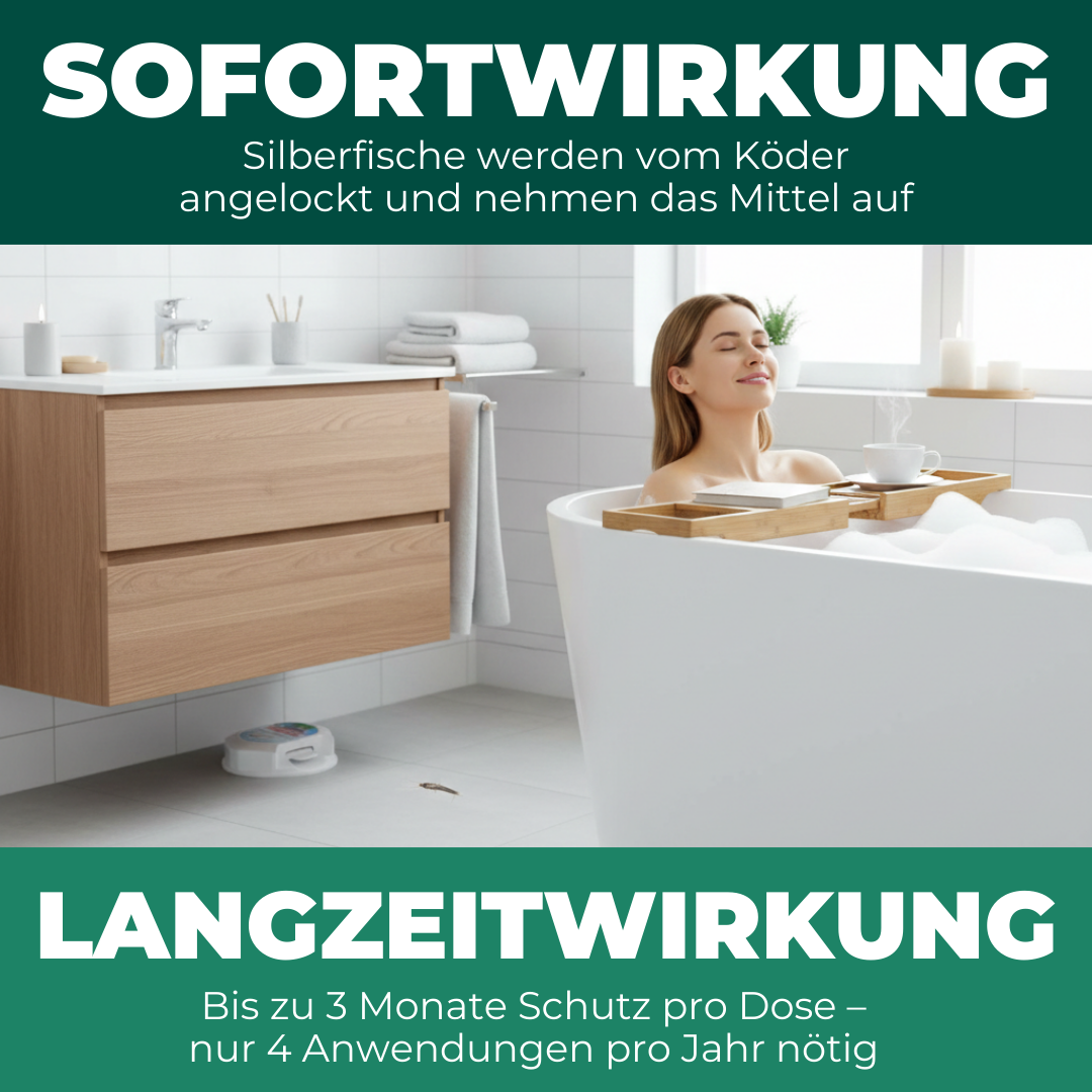 Zilvervisjes aasdoos: bestrijd zilvervisjes en papiervisjes in de badkamer, keuken en kelder