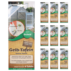 Silence Gelbtafeln (klein): Optimales Monitoring gegen die weiße Fliege, Trauermücke und Blattlaus - Silberkraft