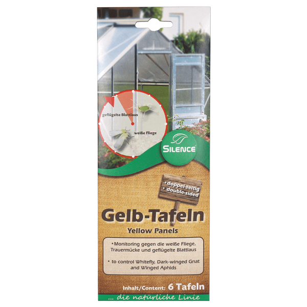 Silence gele panelen (klein): Optimale monitoring tegen wittevlieg, muggen en bladluizen - Silberkraft