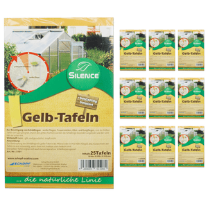 Silence Gelbtafeln (groß): Optimales Monitoring gegen weiße Fliegen, Trauermücken und Blattläuse - Silberkraft