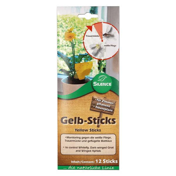 Silence Yellow Sticks: Effectieve bestrijding tegen wittevlieg, muggen en bladluizen - Silberkraft
