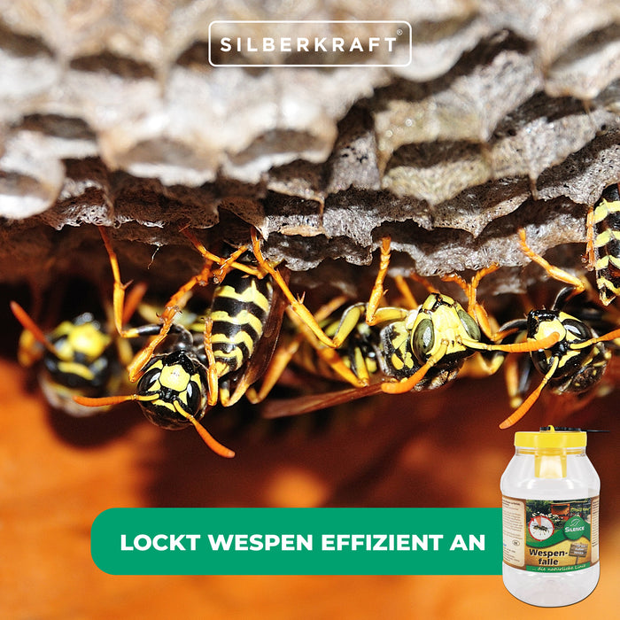 Silence Wespenfalle: gebrauchsfertiger Lockduft zum optimalen Wespenschutz - Silberkraft