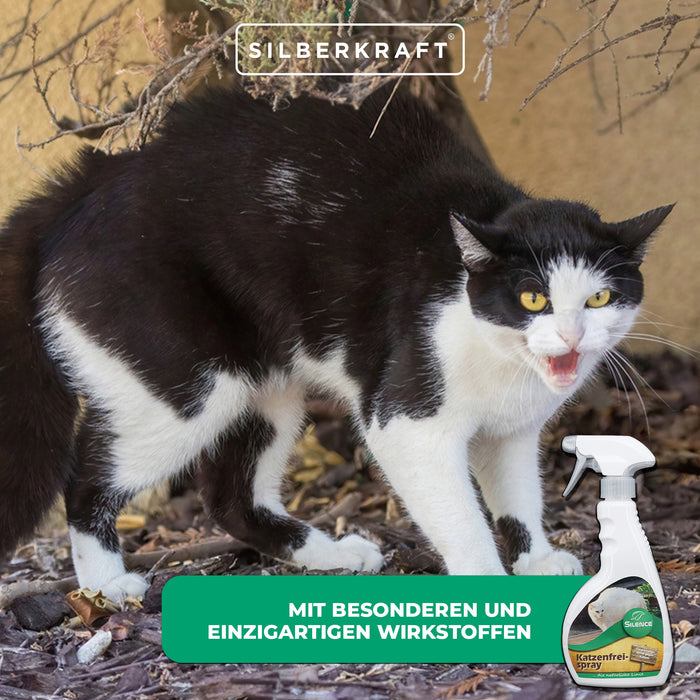 Silence Katzenfrei-Spray: Gebrauchsfertiges Sprühmittel zur Vergrämung von Katzen - Silberkraft