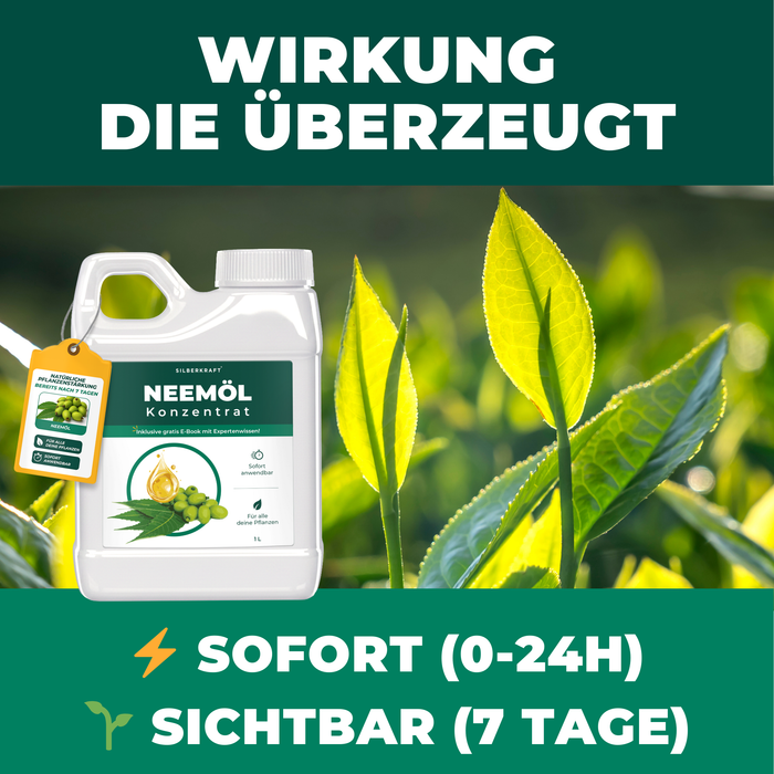 Neemöl mit Emulgator – Pflegendes Neemöl-Konzentrat für Deine Pflanzen - Silberkraft