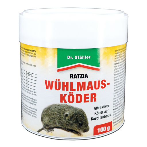 Wühlmausköder Ratzia: Effektiver Wühlmausköder auf Karottenbasis - Silberkraft