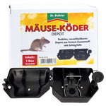 Muizenaasdepot met klikval voor huis en tuin - Silberkraft