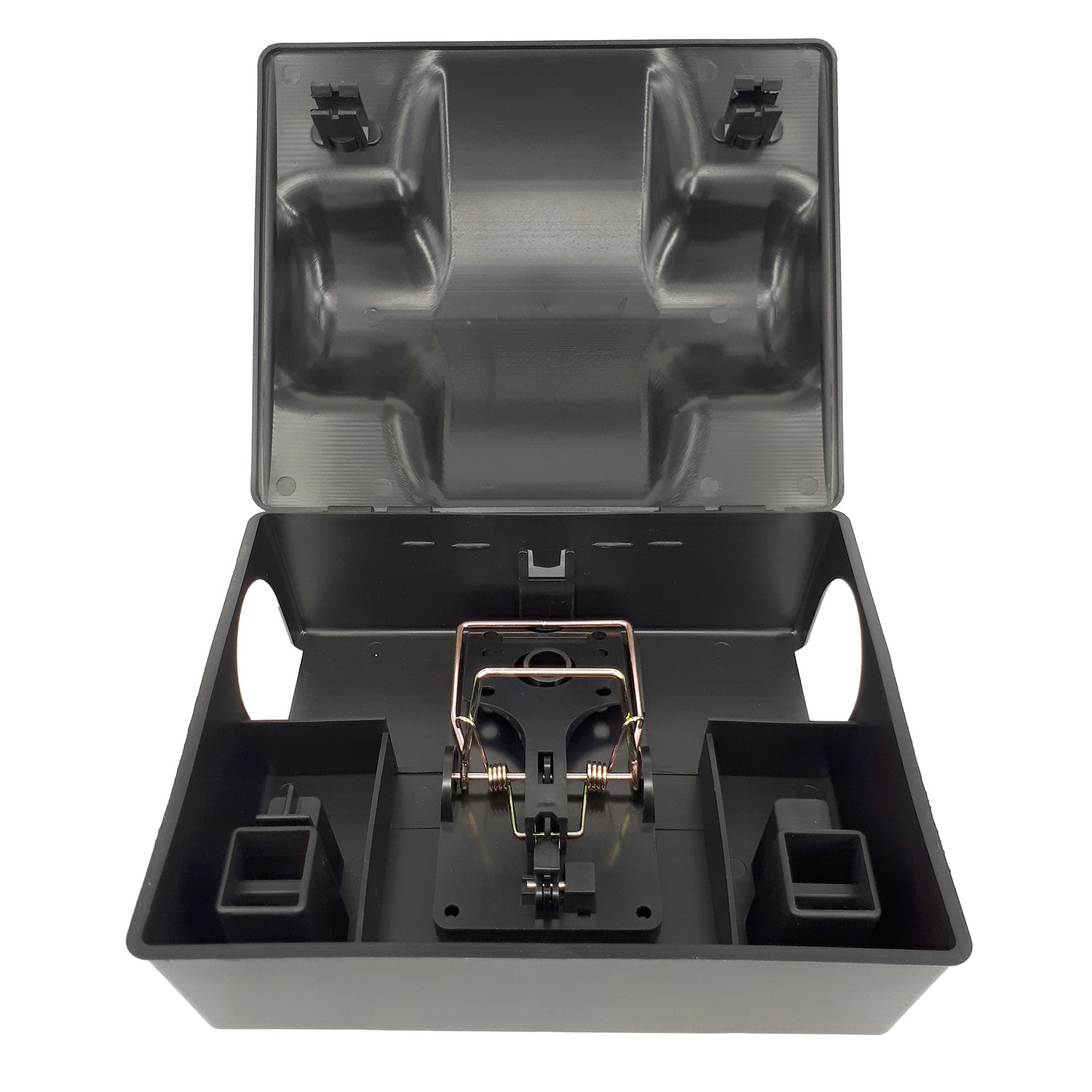 Effektives Rattenköder-Depot mit Schlagfalle für Innen- und Außenbereiche - Silberkraft