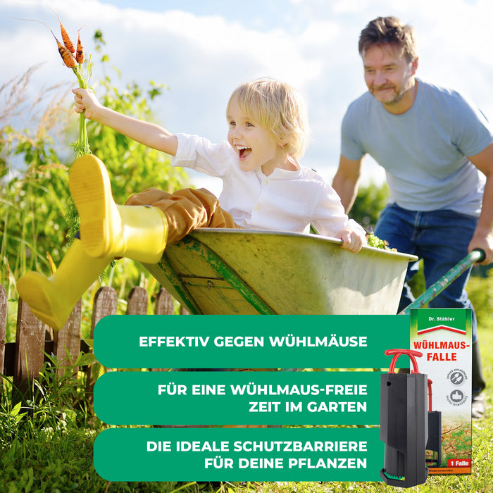 Wühlmaus-Falle: Optimaler Schutz gegen Wühlmäuse für deinen Garten (wiederverwendbar) - Silberkraft