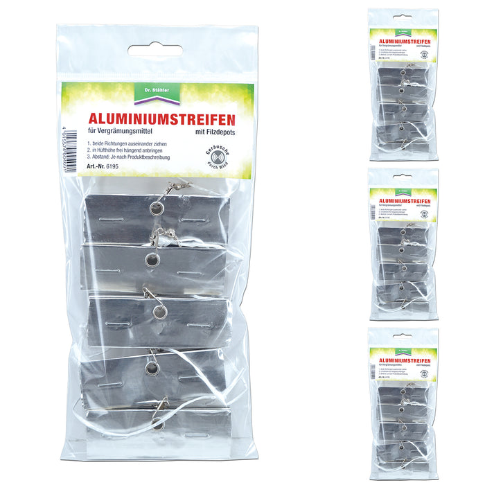 Ferox-Protect aluminium strips met viltafzetting - als dragermateriaal voor de everzwijnenafstotende spray - Silberkraft