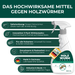 Infografik mit den Hauptvorteilen des Silberkraft Holzwurmsprays 500 ml: Sofortwirkung, innovativer 3-Fach-Wirkkomplex, für alle Holzarten innen & außen, geruchsfrei & fleckenfrei, Made in Germany.