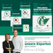 De experts Patricia en Philipp staan ​​voor verschillende nuttige insectenproducten.