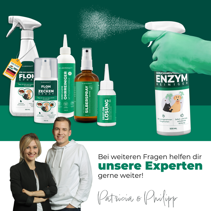 Enzymreiniger Katzen- und Hundeurin sowie Tiergerüche - Silberkraft
