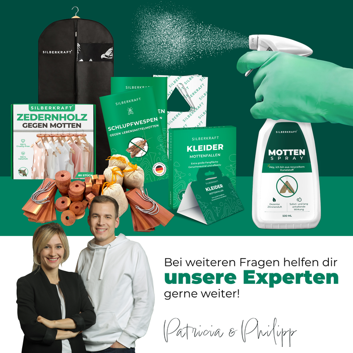 Mottenspray gegen Kleider- & Lebensmittelmotten - Silberkraft