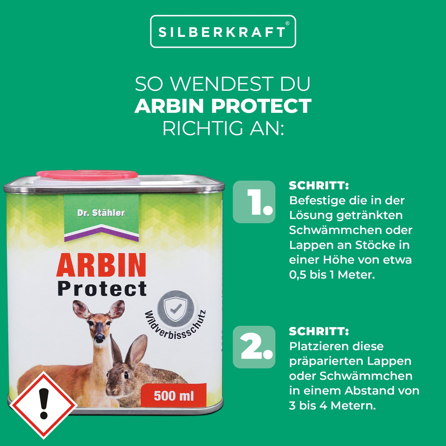 Arbin Protect - Schutz vor Wildverbiss für Bäume und Sträucher - Silberkraft